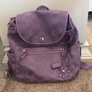 Purple Coach Backpack
